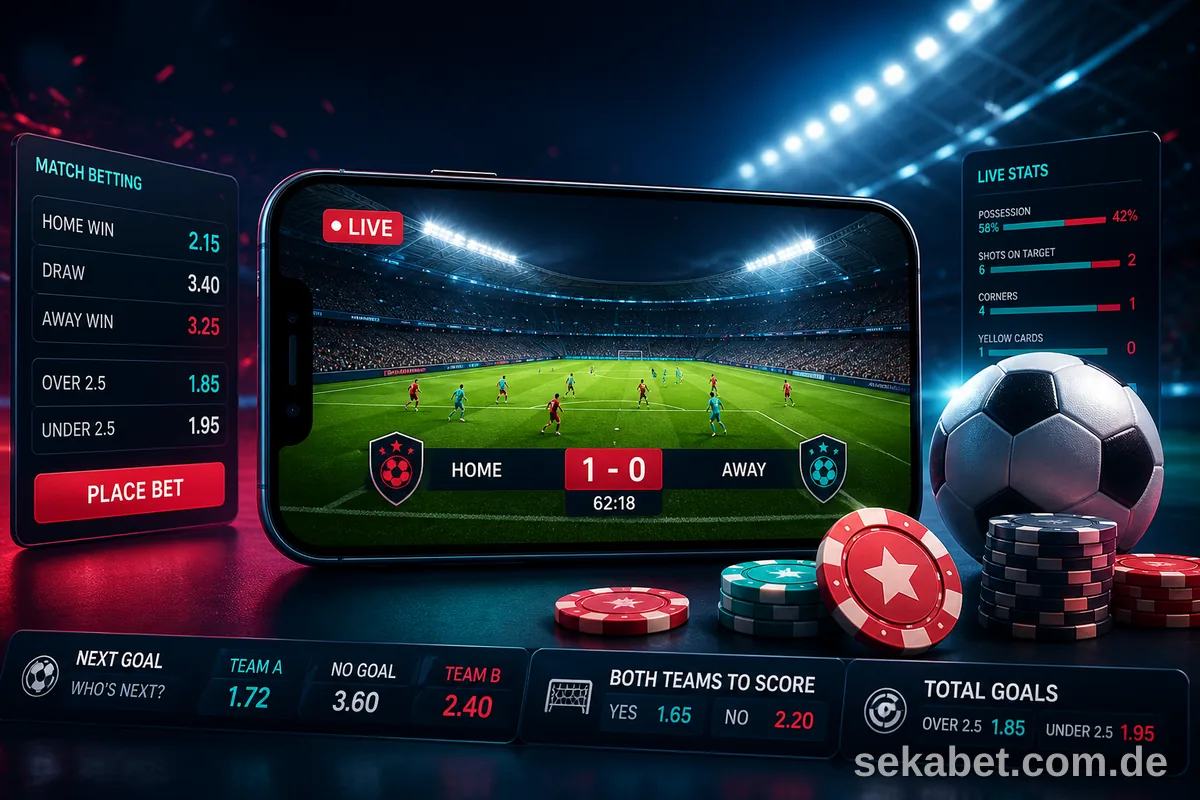 Sekabet canlı bahis ve maç yayını ekranı